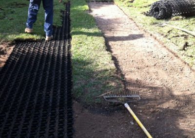 Grass pavers installation