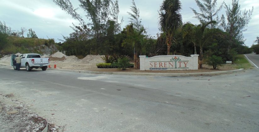 Serenity Main Entrance sign landscape