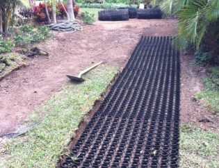 Grass pavers installation