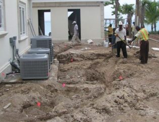 Lyles final grade and plant bed prep